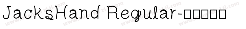 JacksHand Regular字体转换